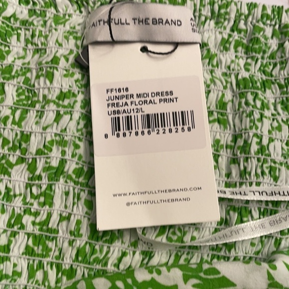 FAITHFULL THE BRAND juniper midi dress freja NWT L - Picture 7 of 11